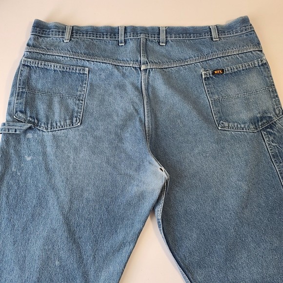 Vintage Key Carpenter Jeans Men's Size 44x32 Blue Denim Work - Picture 4 of 11